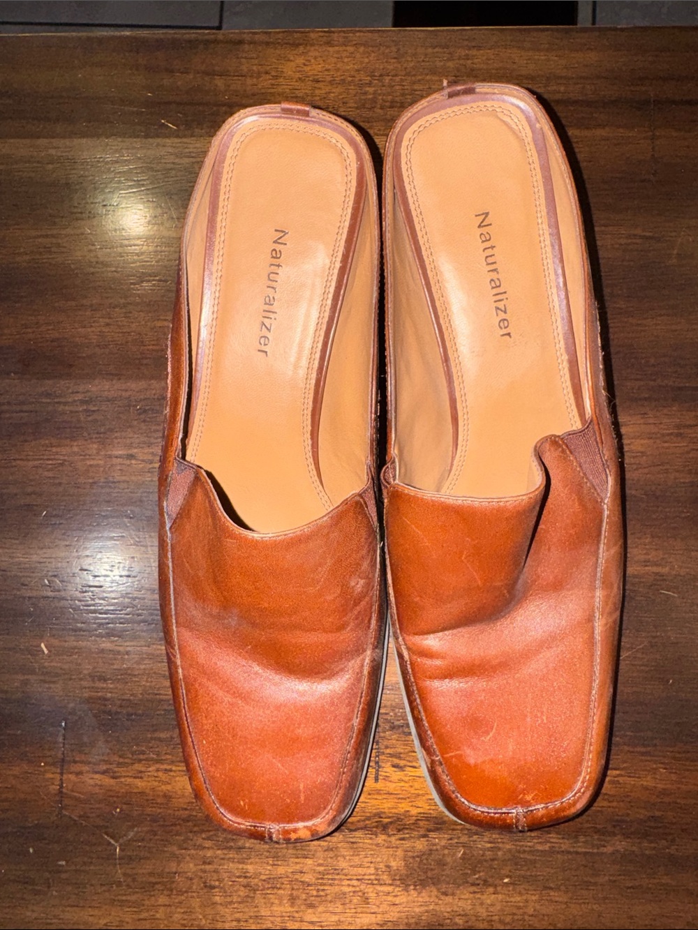 Naturalizer Men's Cognac Leather Slip-On Loafers